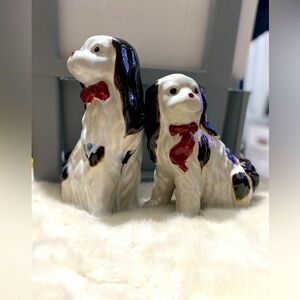 COPY - - Vintage Cavalier King Charles Springier Spaniel and Puppy